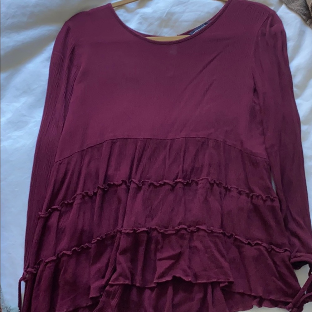 Burgundy Blouse